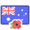 Australian Flag with Poppy