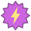 Starburst with Lightning Bolt